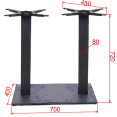 Black Cast Iron Twin Column Table Base Square 700x400x720mm | CaterEq CEA043A Black Cast Iron Twin Column Table Base Square 700x400x720mm | CaterEq CEA043A