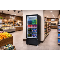 Commercial Upright Display Refrigerator 140 Litres Single Glass Door 3 Shelves Ventilated Cooling 500x580x1483mm | CaterEq CEKOBE302