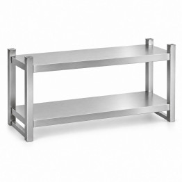 Double Tier Overshelf with Square Tubing Stainless Steel 900x280x600mm | CaterEq CEQNH102 Double Tier Overshelf with Square Tubing Stainless Steel 900x280x600mm | CaterEq CEQNH102