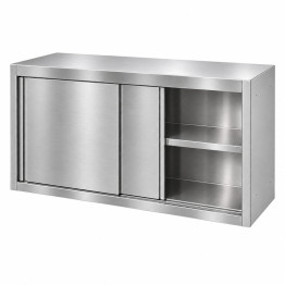 Commercial Stainless Steel Wall Cabinet with Sliding Doors and Inner Shelf 1000x500x650mm | CaterEq CEQNH910