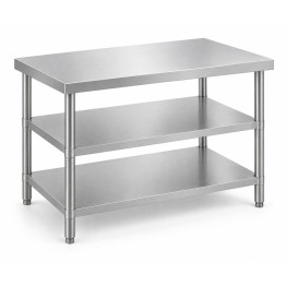 Commercial 3-Tier Stainless Steel Work Table with Undershelves 900x600x850mm | CaterEq CEQNH1102 Commercial 3-Tier Stainless Steel Work Table with Undershelves 900x600x850mm | CaterEq CEQNH1102
