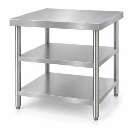 Commercial 3-Tier Stainless Steel Work Table with Undershelves 600x600x850mm | CaterEq CEQNH1108 Commercial 3-Tier Stainless Steel Work Table with Undershelves 600x600x850mm | CaterEq CEQNH1108