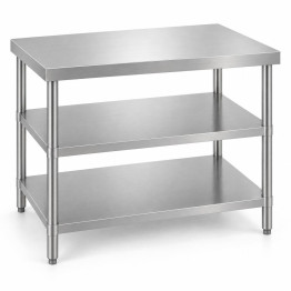 Commercial 3-Tier Stainless Steel Work Table with Undershelves 800x600x850mm | CaterEq CEQNH1112 Commercial 3-Tier Stainless Steel Work Table with Undershelves 800x600x850mm | CaterEq CEQNH1112