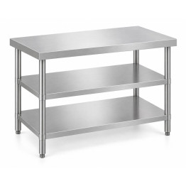 Commercial 3-Tier Stainless Steel Work Table with Undershelves 1000x600x850mm | CaterEq CEQNH1114 Commercial 3-Tier Stainless Steel Work Table with Undershelves 1000x600x850mm | CaterEq CEQNH1114