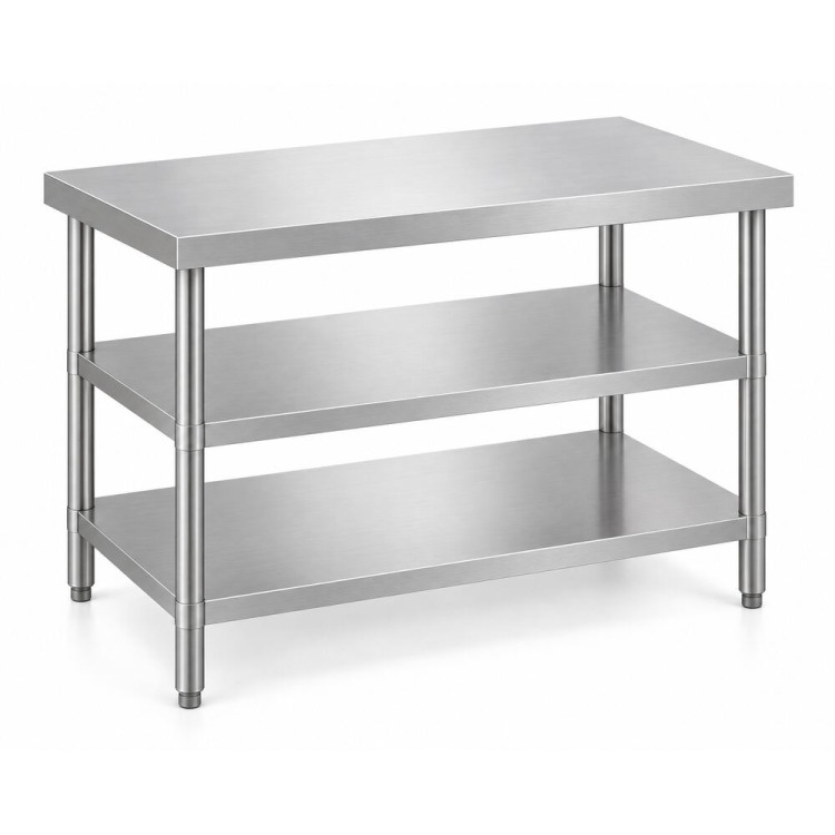 Commercial 3-Tier Stainless Steel Work Table with Undershelves 1000x600x850mm | CaterEq CEQNH1114 Commercial 3-Tier Stainless Steel Work Table with Undershelves 1000x600x850mm | CaterEq CEQNH1114