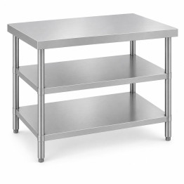 Commercial 3-Tier Stainless Steel Work Table with Undershelves 900x700x850mm | CaterEq CEQNH1122 Commercial 3-Tier Stainless Steel Work Table with Undershelves 900x700x850mm | CaterEq CEQNH1122