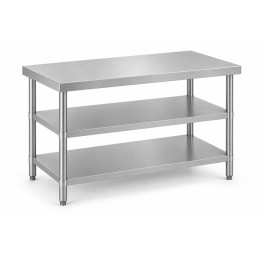 Commercial 3-Tier Stainless Steel Work Table with Undershelves 1100x700x850mm | CaterEq CEQNH1126 Commercial 3-Tier Stainless Steel Work Table with Undershelves 1100x700x850mm | CaterEq CEQNH1126