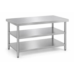Commercial 3-Tier Stainless Steel Work Table with Undershelves 1200x700x850mm | CaterEq CEQNH1128 Commercial 3-Tier Stainless Steel Work Table with Undershelves 1200x700x850mm | CaterEq CEQNH1128
