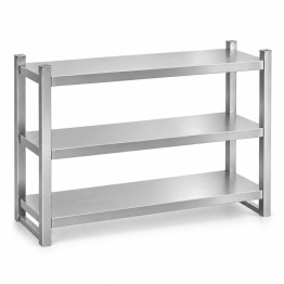 Triple Tier Overshelf with Square Tubing Stainless Steel 900x280x750mm | CaterEq CEQNH202