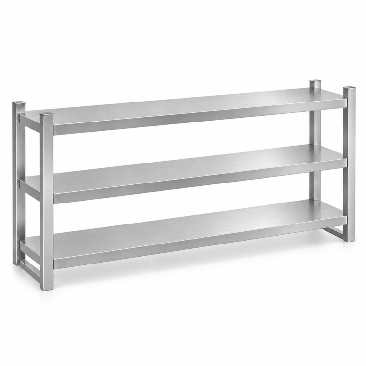 Triple Tier Overshelf with Square Tubing Stainless Steel 1800x280x750mm | CaterEq CEQNH208