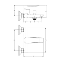 Wall Mounted Mixer Tap Single Lever Chrome - CE30273000