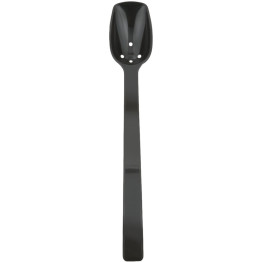 0.75oz Catering Perforated Serving Spoon 10" Handle Black Polycarbonate- CEBSPC10P