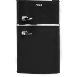 Double Door Retro Refrigerator with Freezer 90 Litre Black - CEBCD90