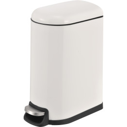 Rectangular Soft Close Pedal Waste Bin 40L Matt White - CEC10076FM40L
