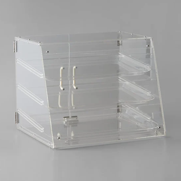 3 Tier Acrylic Bakery Display Case with Rear Doors - CEDETDTBC10903