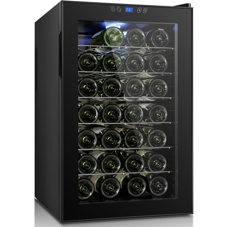 Professional Glass Front Wine Cooler 70 Litres Black - CECW70FD