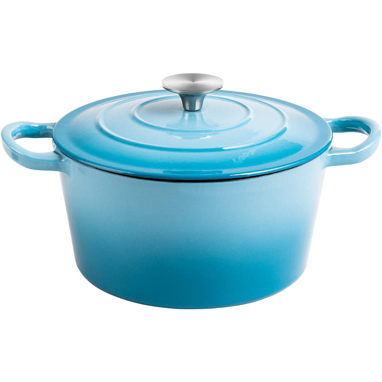 Enameled Cast iron Casserole Dish Round Turquiose ø20cm 1.5  litres - CEA20WT