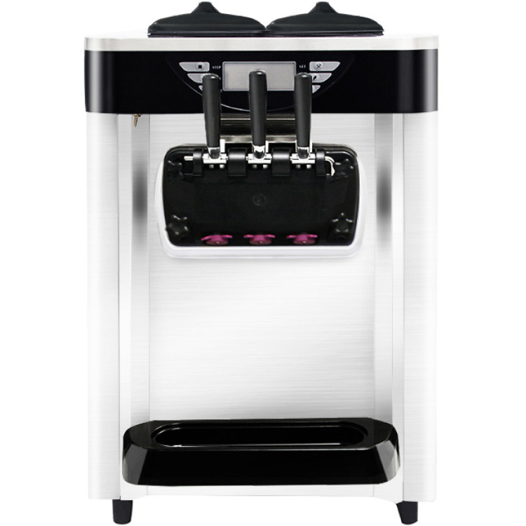 Three Flavour Soft Serve Ice Cream & Frozen Yoghurt Machine with Air Pump Function 18-20L/H - CEBJH219SE