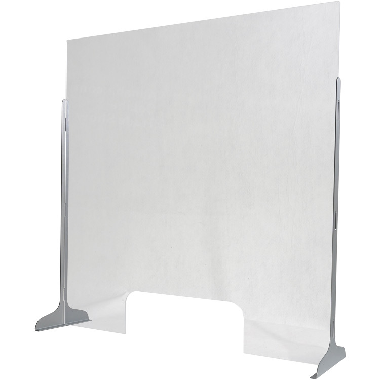 Freestanding Sneeze Guard/Plastic Divider Screen 1000x1000mm Clear - CEAC80011