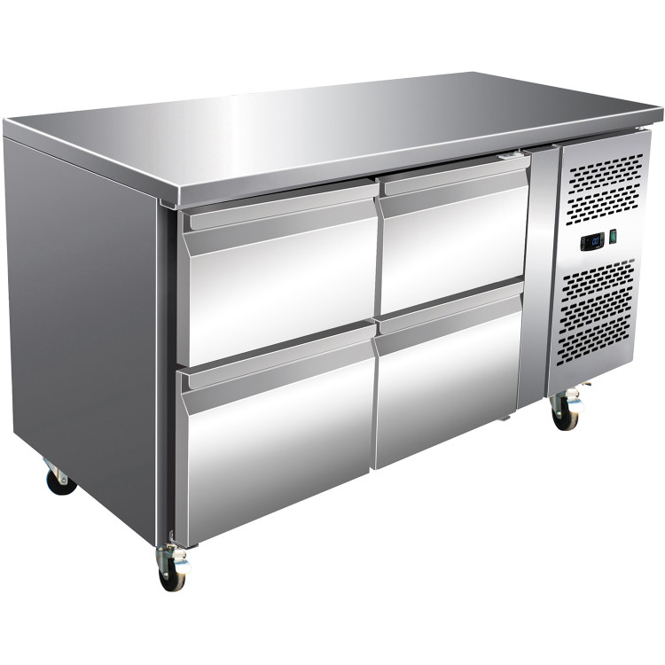 Commercial Refrigerated Counter 4 drawers Depth 700mm - CEJTGN2140TN