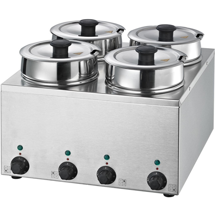 Bain Marie 4 Hot pots 4x3.5 litres - CEBMP44