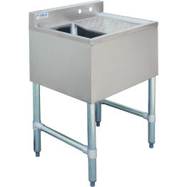 Commercial Bar sink 1 bowl Left 643x477x838mm - CEBAR1B24R