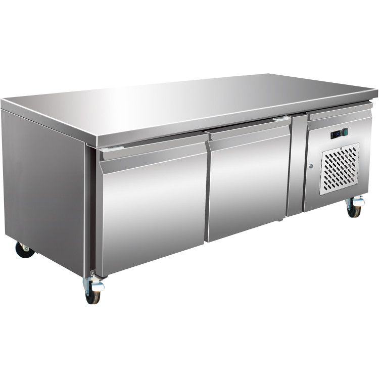 Professional Low Refrigerated Counter / Chef Base 2 doors 1360x700x650mm - CEBASE21
