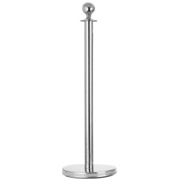 Rope Stanchion with Ball top 320x1000mm Silver - CEBBP02B