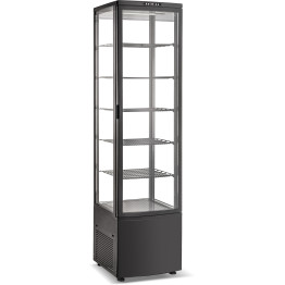 Upright Display Fridge 288 litres 5 shelves Black 1 flat door - CECL288B