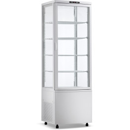 Upright Display Fridge 238 litres 4 shelves White 1 flat door - CECL238W