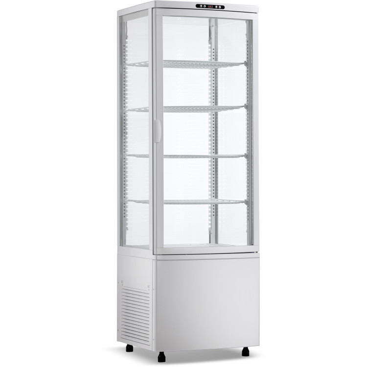 Upright Display Fridge 238 litres 4 shelves White 1 flat door - CECL238W
