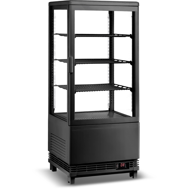 Countertop Display Fridge 78 litres 3 shelves Black 1 flat door - CECL78B