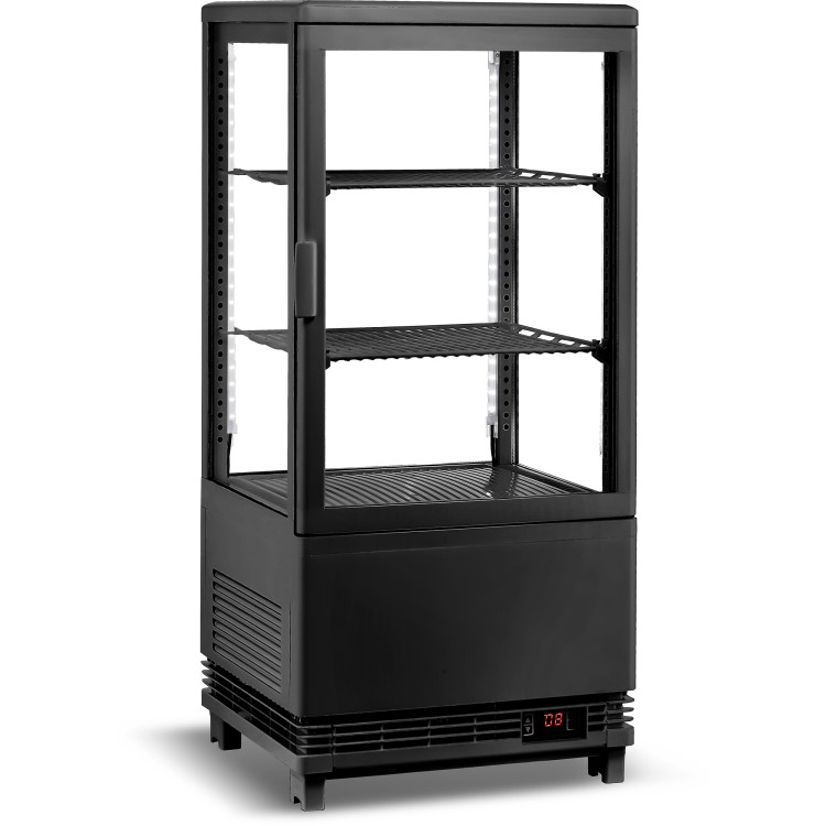 Countertop Display Fridge 58 litres 2 shelves Black 1 flat door - CECL58B