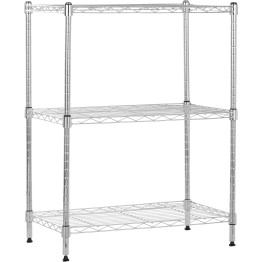Commercial Shelving unit 3 tier 200kg/shelf Width 1200mm Depth 350mm Chrome wire - CECR1203590A3