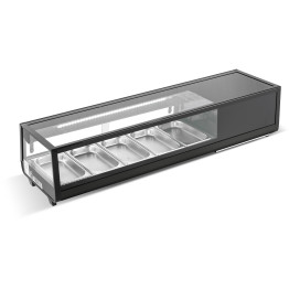 Commercial Refrigerator Sushi & Tapas Showcase 5xGN1/3 Black - CECS52A