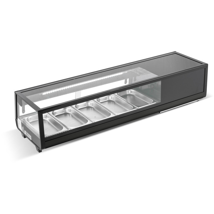 Commercial Refrigerator Sushi & Tapas Showcase 8xGN1/3 Black - CECS132AB