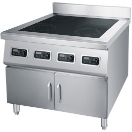 Professional Free Standing Induction Hob with Cabinet 4x3.5kW - CEAMTCD406