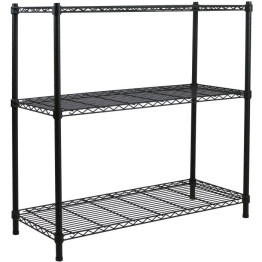 Commercial Shelving unit 3 tier 750kg Width 900mm Depth 450mm Black wire - CEAMJ304