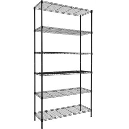 Commercial Shelving Unit 6 Tier 1500kg Width 1200mm Depth 450mm Black Wire - CEAMJ452