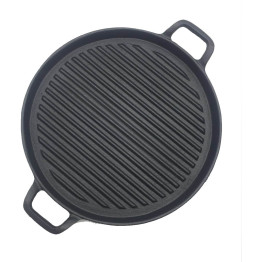 Premium Round 12" Cast Iron Skillet Pan- CECF33003