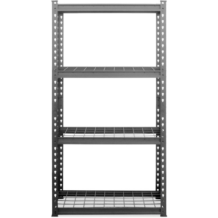 Commercial Boltless Wire Shelving Unit 4 Tier 120kg 700x300x1520mm Black - CE4TMWS703015