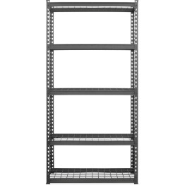 Commercial Boltless Wire Shelving Unit 5 Tier 120kg 900x300x1830mm Black - CE5TMWS903018