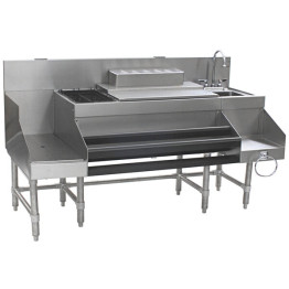 Commercial Stainless Steel Cocktail Station with Backsplash 1520x760x760mm - CECCS6012LD