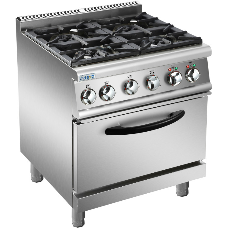 Professional Gas range 4 burners 30kW Electric oven 5.8kW 700mm Depth - CEADX705A