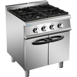 Professional Gas range 4 burners 30kW with Cabinet 700mm Depth - CEADX705B