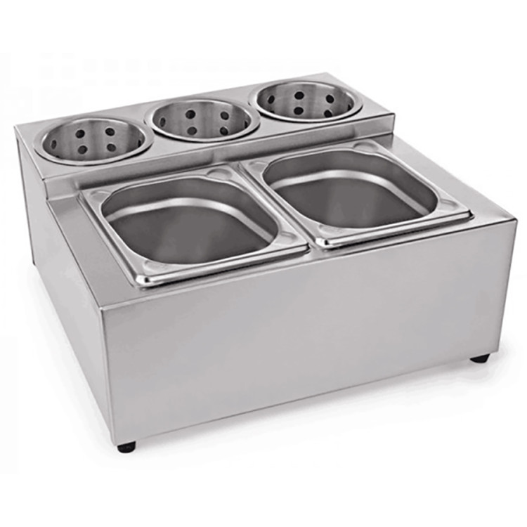 Commercial Condiment & Cutlery Holder including pans - CECH002