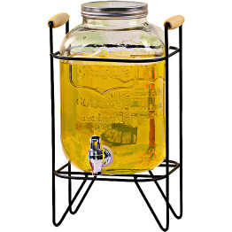 Glass Wine Dispenser 5 litres with Iron stand - CEDTJ092