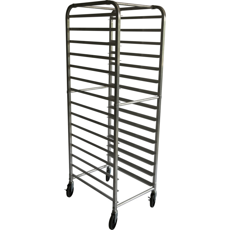 Rack/Tray/Pan Trolley Aluminium for 660x460mm sheet pan 15 tier - CEALRK15