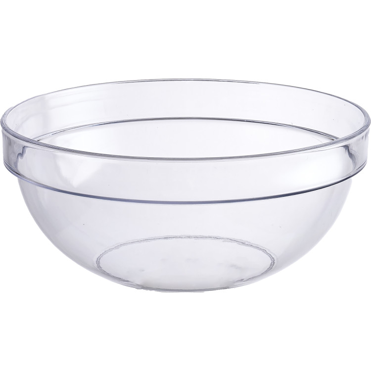 Acrylic Salad Bowl 20cm Clear - CEAC20