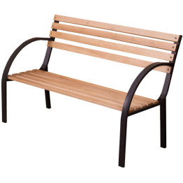 Garden Bench 1220mm Natural with Black Frame- CE572196